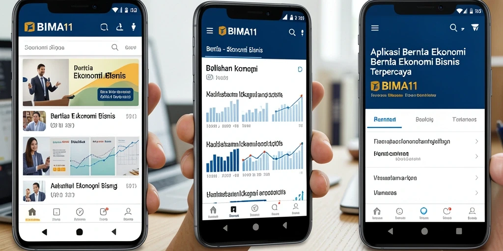 Antarmuka BIMA11 menampilkan berita terkini dan analisis ekonomi.