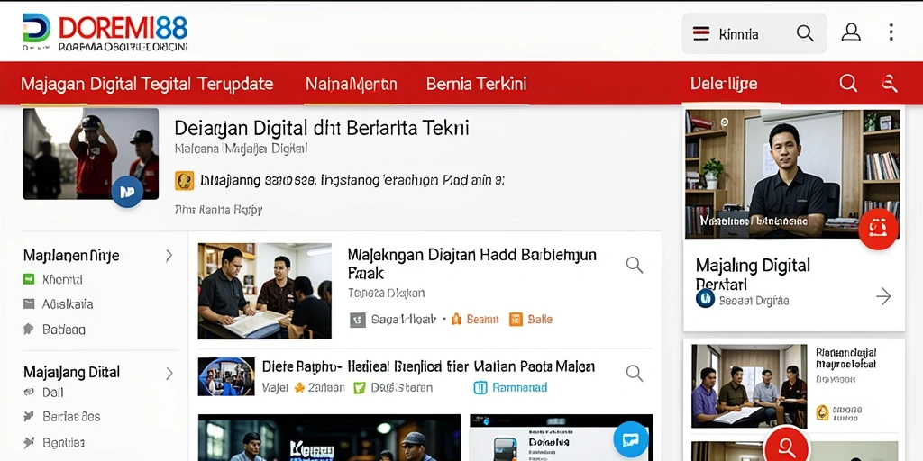 Tampilan antarmuka aplikasi DOREMI88 yang modern dan intuitif.