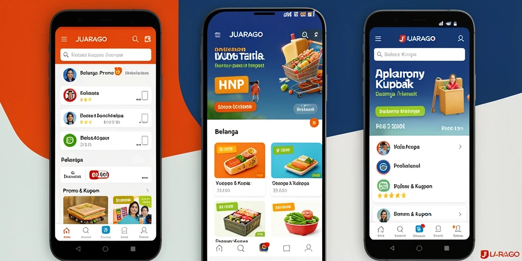 Tampilan antarmuka JUARAGO yang menarik dan mudah digunakan.