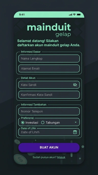 Buat Akun Baru di mainduit Dengan Mudah
