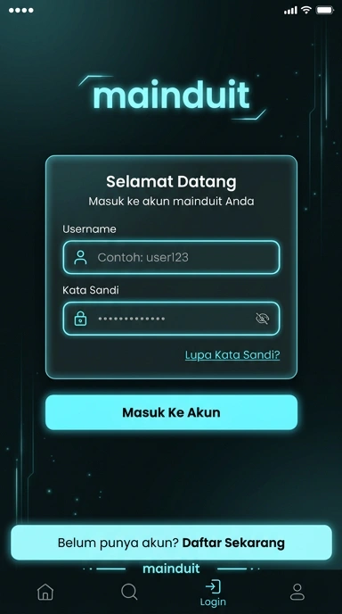 Cara Masuk Akun Mainduit untuk Pengguna Android